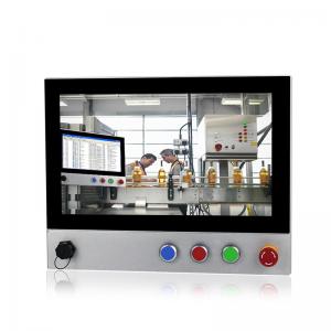 IP65 15.6" FHD Led Panel Mount Touch Screen Pc Emergency Stop