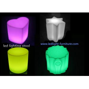 China Portable Unbreakable LED Bar Chair Heart Shaped Glow Led Lamp Stool for Party Hire supplier