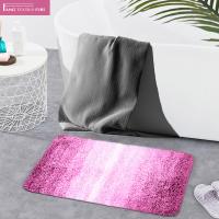 China Gradient Colors Tufted Microfiber Polyester Shaggy Bath Mats For Bathtub on sale