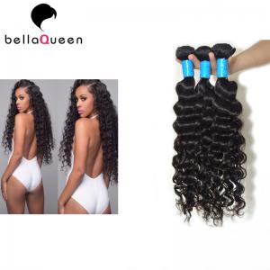 Unprocessed Natural black double drawn Human hair extensions , No tangle No Sheddding