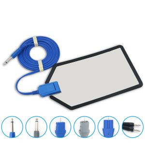 Diathermy Reusable ESU Grounding Pad Negative Return Electrode With Cable