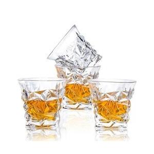 Stylish 185ml Crystal Whiskey Glass Set , Luxu Whiskey Glasses Heavy Weighted