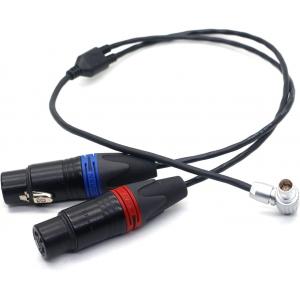 Arri Alexa Mini LF Audio Cable XLR 3 Pin To Right Angle 0B 6 Pin Male Connector Audio Double Channel