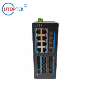 UT4T88GMP-SFP L3 10G Network management industrial POE switch 4x10G SFP+ ports+8xGE RJ45 ports+8 gigabit SFP module