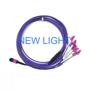 China Mpo Optical Connector Om3 Multimode Fibre Optic Cable For Mpo Cassette Patch Panel supplier
