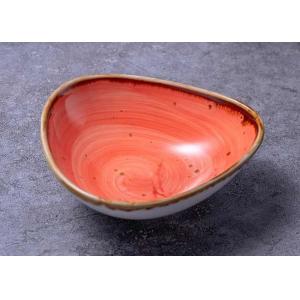 China 4.75 Inch Triangle Shape Stoneware Small Ceramic Bowl Set supplier