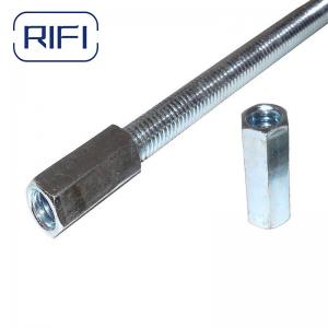 3/8" Metal Hardware Fasteners Threaded Steel Rod Coupler Galvanized