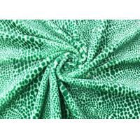 China 210GSM 100% Polyester Fleece Material For Home Textile Green Leopard Print on sale
