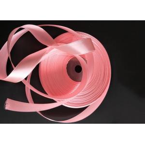 China Thin Pink Color Grosgrain Ribbon Bulk Smooth Surface Recyclable Material supplier
