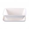 China Bagasse Rectangle 750ml Pulp Food Containers With Lid wholesale