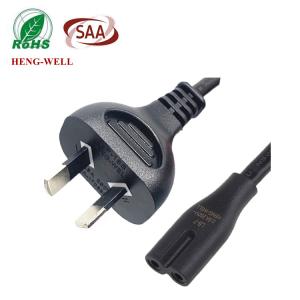China RCM SAA Approved 7.5A 250V Indoor Power Cable with SAA 2PIN Plug and C7/C17 Connector wholesale