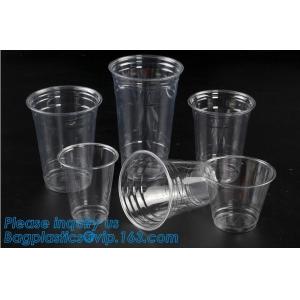 Elegant Shape Drinking Straw Promotional Cups With Straws Single Wall Plastic Cup,double wall custom plastic cups no min