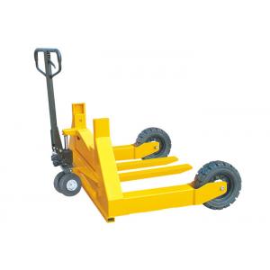 China Adjustable Forks Rough Terrain Pallet Truck With Rubber Wheels 240mm Total Lift Height supplier