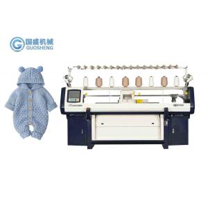 China Baby Clothes Double System Flat Bed Knitting Machine With Comb Multi Gauge supplier