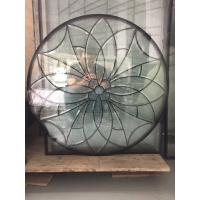 China Circular Beveled Antique Leaded Beveled Glass Windows with Patina caming on sale