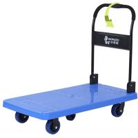 China One Hand Foldable 600KG heavy duty folding trolley cart With 5 Inch TPR Wheels on sale
