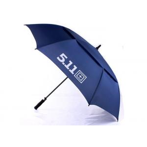 Black Promotion 30 Inch Vented Golf Umbrella , Large Golf Umbrella Windproof