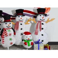 Christmas decorations illuminated snowman Santa Claus Hotel shopping mall layout 1.2 m 1 m iron retractable snowman