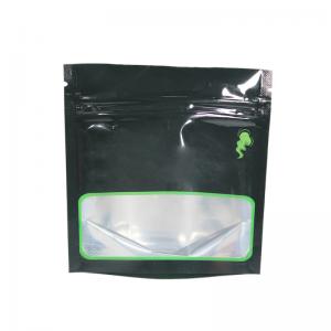 28g Stand Up Pouch With Window For Weed Flower Custom Packaging