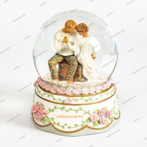 100mm Polyresin Personalised Wedding Snow Globes