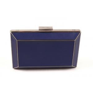 Large Space Sparkly Navy Blue Clutch Bag Pu Leather Material For Ladies