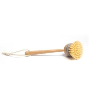 Sustainable Bamboo Scrubbing Brush 22*7cm  Natural Bristle Dish Brush