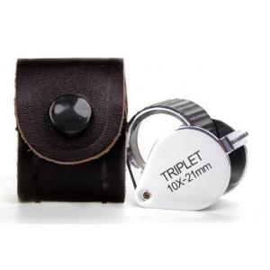 Folding Triplet Jewelers Loupe Magnification Of 10x For Checking Gem Diamond