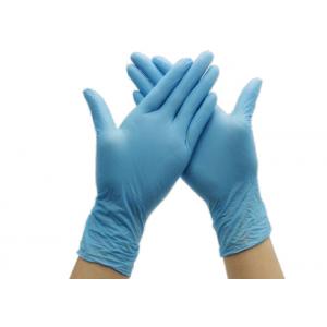 Slip Resistant blue disposable gloves , Sterile Nitrile Gloves Flexible operation