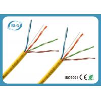 China Long White Cat5e Ethernet Cable / Solid 4 Pairs Copper Internet Cable Wire on sale