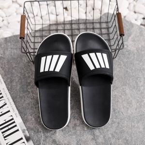 Soft Mens Rubber Flip Flop Black White Sandal For Summer Beach