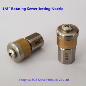 China 1/8 Rotating Sewer Cleaning Jetter Nozzle , Rotating Sewer Tube Cleaning Nozzle supplier