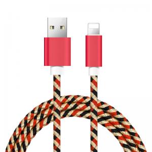China IPhone 8 / 8plus / X USB Data Cable With Camouflage Nylon Woven Braided supplier
