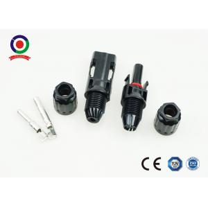 China Black DC  Male And Female Connectors 4000W For Solar System Installation supplier