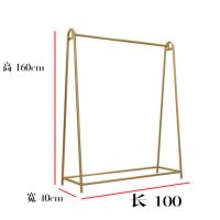 China Metal Garment Clothes Store Rack Gold Color CE Certificate TGL ODM on sale
