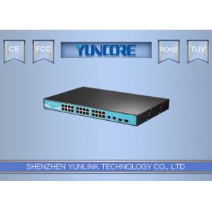 China 802.3at 48V Standard Power Over Ethernet Switch , Fast 24 Port POE Network Switch supplier