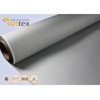 China M0 Fire Proof PU Coated Fiberglass Fire Retardant Cloth 4H Satin For Flexible Expansion Joint on sale