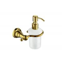 China Golden Bathroom Accessory Wall Mounted Soap Dispenser With Brass Pump PP Bottle on sale