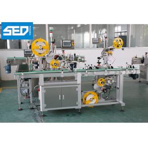 China SED-PST Stainless Steel 304 Automatic Labeling Machine Carton Corner Two Sides Sticker Labeler Machine supplier