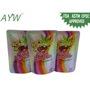 China Eco Friendly Stand Up Foil Pouches Cold Resistant , Commercial Zip Up Plastic Bags For Juice Packaging  supplier