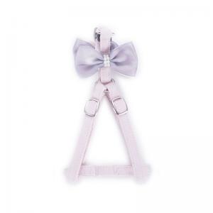 Adjustable 100% Cotton Bow Tie Girl Dog Collar And Leash Set With Bowknot