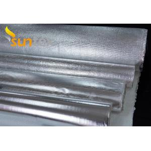 550C Thermal Resistant 0.4mm Aluminum Foil Wrapped Fiberglass Cloth for Oil & Steam Pipelines Fireproof