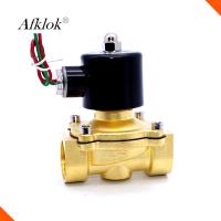 China N/C Brass 2W-500-50 110 volt 12 volt 2inch Shut Off Valve for Water in China on sale