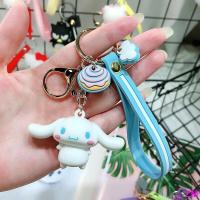 China Pendent Cute Personalised Keyrings Cute 3D Blue Cinnamoroll Keychain on sale