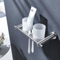 China Luxury Double Toothbrush Tumbler Holder SUS304 Bathroom Accessories Set on sale