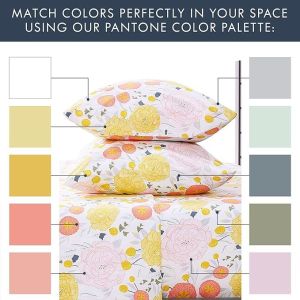 China Super Soft Wrinkle Resistant Bedding Set with Light Florals,Premium Microfiber Bed Sheets Set wholesale