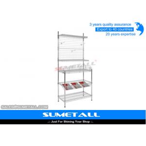 Steel Versatile Heavy Duty Wire Shelving / Adjustable Chrome Storage Shelves