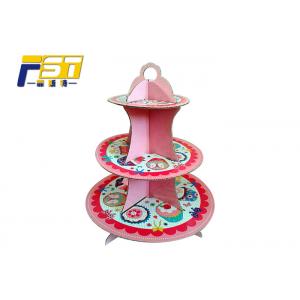 China Ink Water Printing Cardboard Cake Display Easy Carrying High Weight Capacity supplier