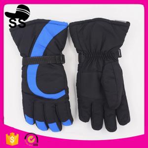 China Stock Small Order Winter Sport Protect Good Quality Hook Pattern Durable Men Black Ski Gloves supplier