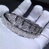 China Full Pavé Diamonds Serpenti Luxury Jewelry Bracelet 18K White Gold on sale