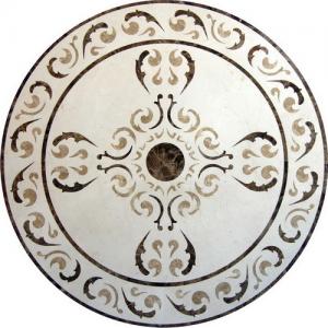 China Round Mosaic Marble Floor Medallions Polished Solid Surface Sgs Standard supplier